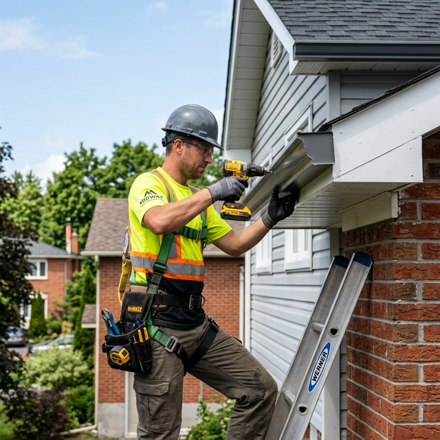Residential Eavestrough Installation